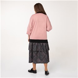 Платье, трикотаж, синий, коралловый