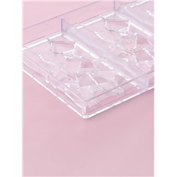 Форма для шоколада KONFINETTA «Сплит», пластик, 27.5×17.5×2.5 см, 3 ячейки 15.3×7.5×0.8 см, прозрачная