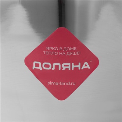 Ведро для льда Доляна, 4.5 л, 20.5×20.5 см, нержавеющая сталь, хромированное