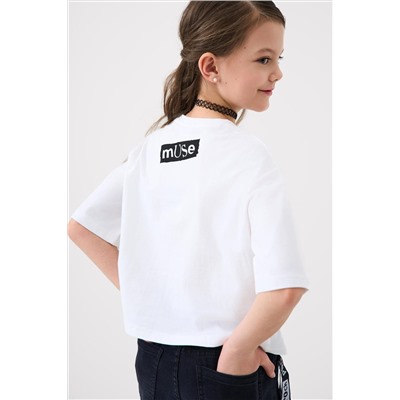 Фуфайка трикотажная для девочек (футболка) PLAYTODAY, 1239825