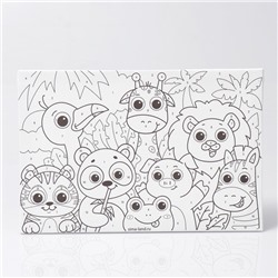 Картина по номерам для детей «Яркие зверята», 20×30 см