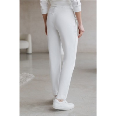 Трикотажные брюки на резинке из футера двухнитки эластичные VILATTE, 1228117