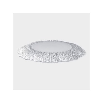 Тарелка подстановочная Magistro «Сияние», d=33 см, окантовка серебро, стекло