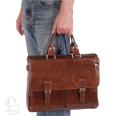 Портфель мужской кожаный 0067Z coffee  Zinimsk