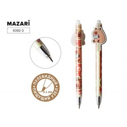 Ручка гелевая автоматическая 0.5 CAPYBARA синяя ассорти 6392-3 Mazari