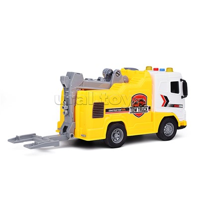 Машина "Инжинерная" 1:20 (свет, звук) в коробке (желтый)