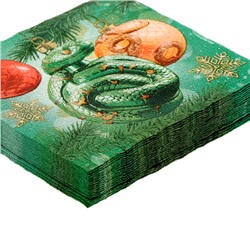 Салфетки бумажные «С Новым годом: игрушки», двухслойные, 33×33 см 20 шт.