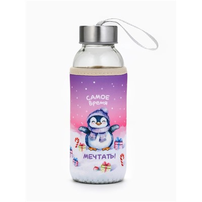 Бутылка для воды в чехле новогодняя «Самое время», 350 мл