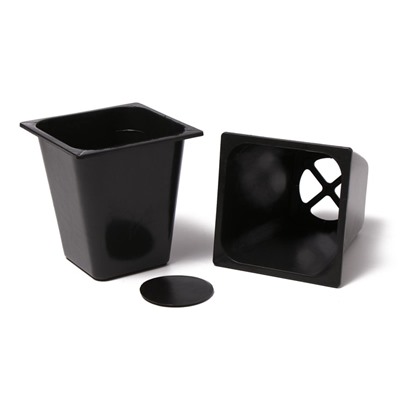 Набор для рассады: стаканы по 1 л (10 шт.), поддон 61×23 см, чёрный