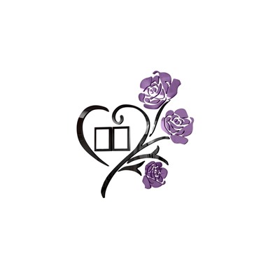 Наклейка интерьерная с фоторамками TAKE IT EASY «Розы», декор настенный, панно 50×50 см, рамка 11×8 см