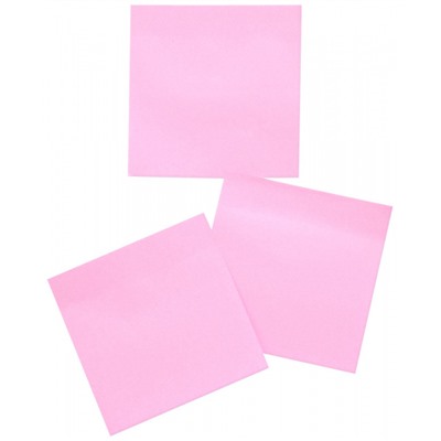 Бумага для заметок с клеевым краем 76х76 мм 100л розовый пастель без линовки IFSN7676-PP inФОРМАТ