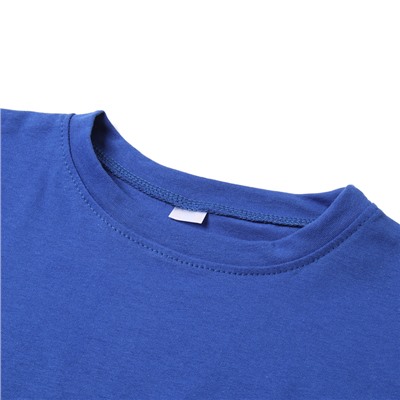 Футболка детская со спущенным плечом, синяя, рост 110 см