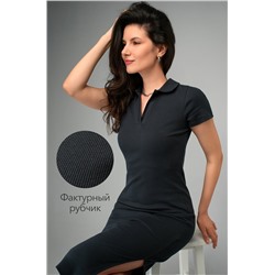 Женское платье-поло в рубчик Happyfox