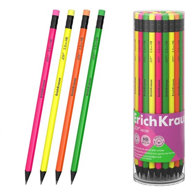 Карандаш пластиковый "JOY" с ластиком HB 43582 ErichKrause