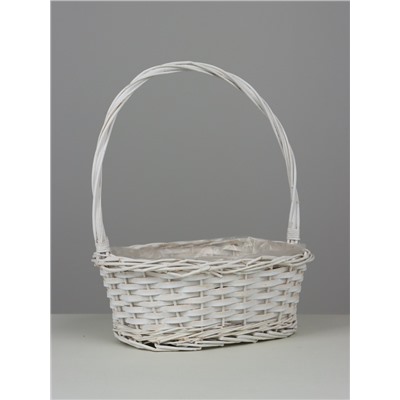 Корзина плетёная Decatur, ива, белый
