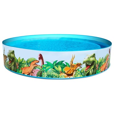 Бассейн Dinosaur Fill'N Fun, жёсткий борт, 244×46 см, 55001 Bestway