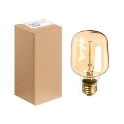 Лампа накаливания винтажная «Молот», 40 Вт, Е27, 230 В, 120×60 мм, теплый белый