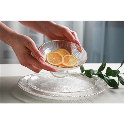 Тарелка подстановочная «Фейерверк», d=31.5 см, стекло, прозрачная