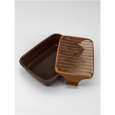 Туалет с сеткой, 44×33×11.5 см, капучино