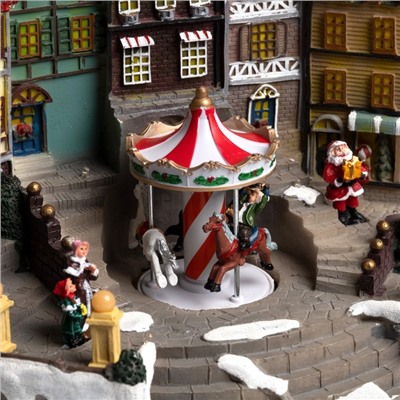 Светодиодная фигура «Новогодняя площадь» 30×26.5×20 см, полистоун, от батареек ААх3, USB, свечение мульти