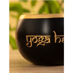 Свеча в чаше Yoga heal the soul, 200 г, 8.5×7 см, соевый воск, чёрная