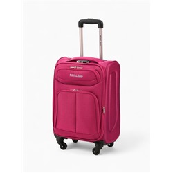 УЦЕНКА Чемодан на колёсах Royalbag маленький 46 л (S), на молнии, с увеличением, кодовый замок, 4 колеса, розовый