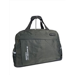 Дорожная сумка из текстиля  с принтом, цвет серый