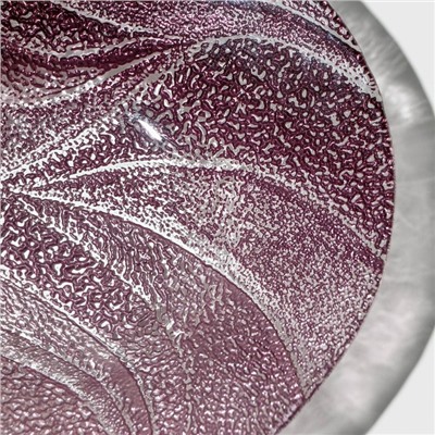 Тарелка «Драхна», d=21 см, стекло, бордовая