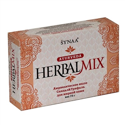 Synaa Аюрведическое мыло сандал и трифала Herbalmix, 75 г 17715
