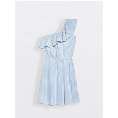 Платья CONTE LPL 930 Эффектное платье на одно плечо с воланом