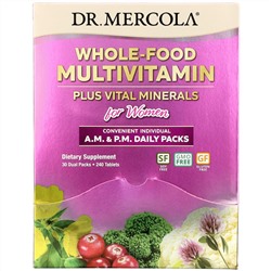 Dr. Mercola, Whole-Food Multivitamin Plus Vital Minerals for Women, A.M. & P.M. Daily Packs, 30 Dual Packs