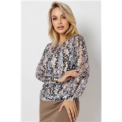 Блузка женская  4130/18/Бежевый, черный