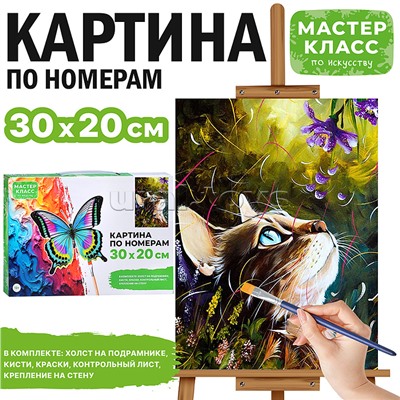 Набор для рисования "Картина по номерам 30х20 см. Кошечка"