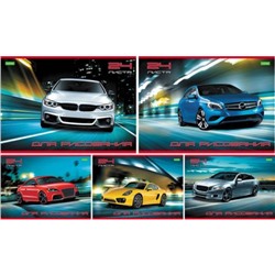 Альбом для рисования 24л "Мотошоу" 5 видов (ВК) (004055) Хатбер