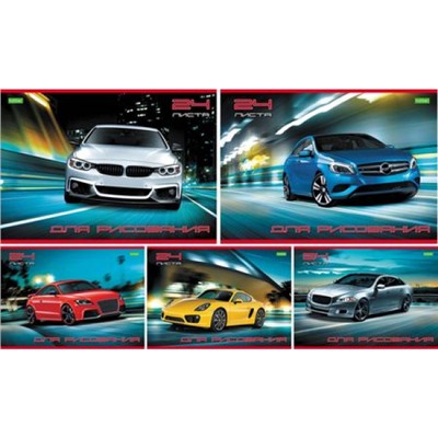 Альбом для рисования 24л "Мотошоу" 5 видов (ВК) (004055) Хатбер