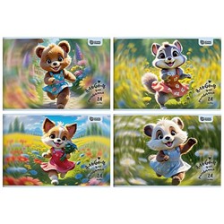 Альбом для рисования 24л "НА ПОЛЯНКЕ" УФ-лак АЛ24-НП SchoolФормат