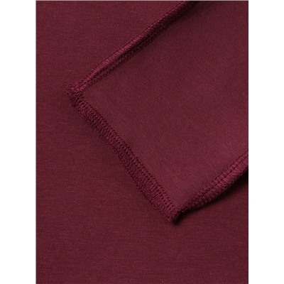 Лонгслив с декоративными швами MIST, размер 42, бордовый