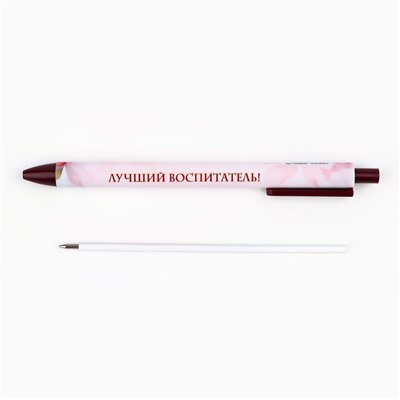Ручка шариковая, матовая в конверте автоматическая 0.7 мм «Лучший воспитатель»