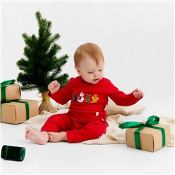 Костюм детский новогодний (кофточка, штанишки) «Крошка Я. Зимние друзья», рост 92-98 см
