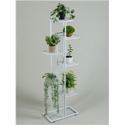 Подставка для цветов Greengo, 7 полок, 43×22×126 см, напольная, металл, белая