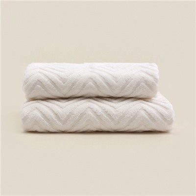 Полотенце махровое SL HOME: Geometry «Блан де Блан», 67×140 см