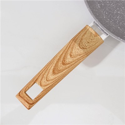 Сковорода Magistro Natural, d=22 см, кованый алюминий, ручка soft-touch, антипригарное покрытие, индукция, серая