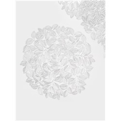 Набор салфеток сервировочных на стол Доляна «Листья», 38×38 см, 4 шт., ПВХ, серебристый