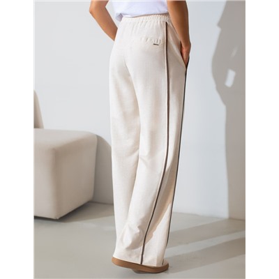 Прямые брюки с лампасами из эластичного футера двухнитки без начеса