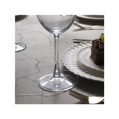 Гирлянда «Мишура» 5 м роса, IP20, серебристая нить, 100 LED, свечение белое, USB