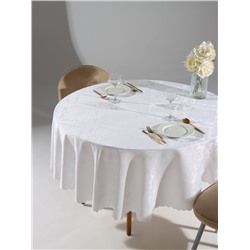 Скатерть «Доляна», круглая, белая, d=200 см