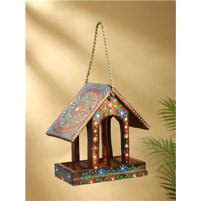 Подвесной декор «Кормушка для птиц», 14×26×26 см, дерево