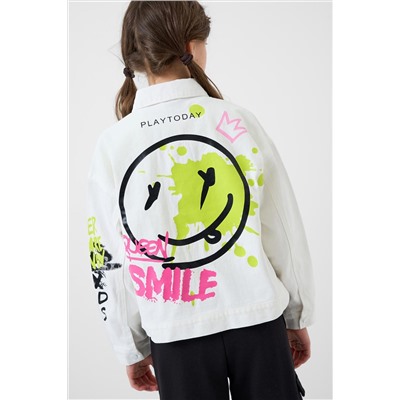 Куртка текстильная джинсовая для девочек PLAYTODAY, 1241595