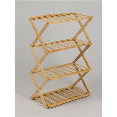 Стеллаж универсальный, 4 полки, 50×25×68 см, напольный, открытый, Greengo