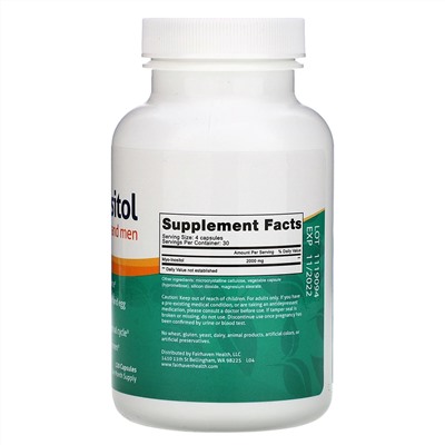 Fairhaven Health, мио-Инозитол, для женщин и мужчин, 120 капсул
